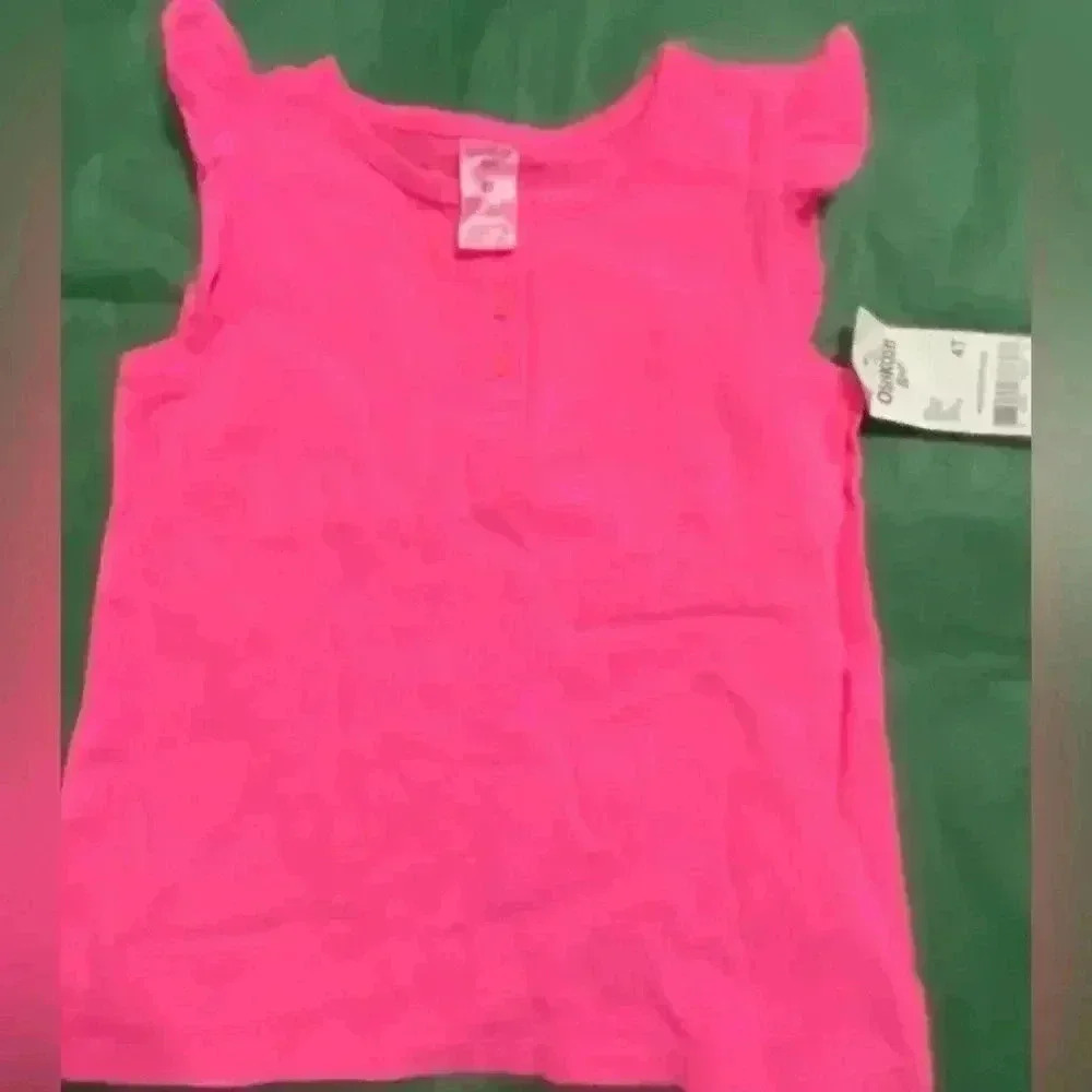 Oshkosh Girls Bright Pink 4T Top NWT